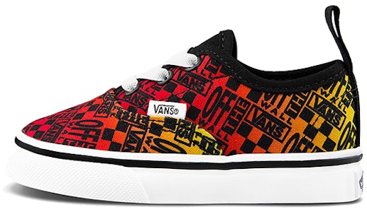 幼童 Vans Authentic 彈性鞋帶 黑紅 Buy 幼童 Vans Authentic 彈性鞋帶 黑紅