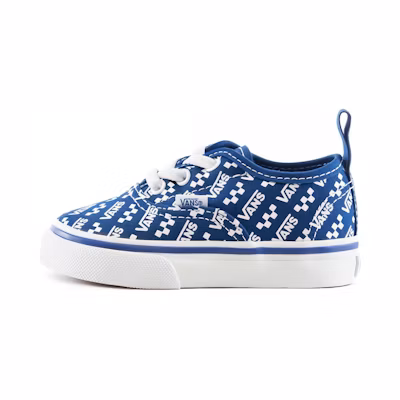(TD) Vans Authentic Elastic Laces 'Logo Repeat - True Blue'