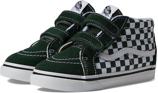 嬰幼兒 Vans Toddler Checkerboard Sk8-mid Reissue 魔鬼氈 休閒滑板鞋 綠白色 棋盤格 Lookbook 嬰幼兒 Vans Toddler Checkerboard Sk8-mid Reissue 魔鬼氈 休閒滑板鞋 綠白色 棋盤格