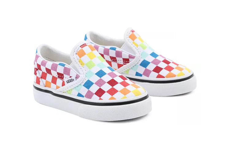 Lookbook (TD) ヴァンズ クラシックスリッポン レインボーチェック (Vanz Kurashikkusurippon Reinbōchekku) VN000EX8U09