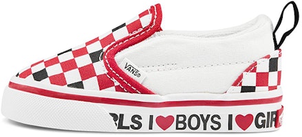 (Toddler) Vans Classic Slip-On V 'Checkerboard - I Heart' VN0A3488WKU (Toddler) Vans Classic Slip-On V 'Checkerboard - I Heart' VN0A3488WKU