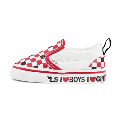 (TD) Vans Classic Slip-On V 'Checkerboard - I Heart'
