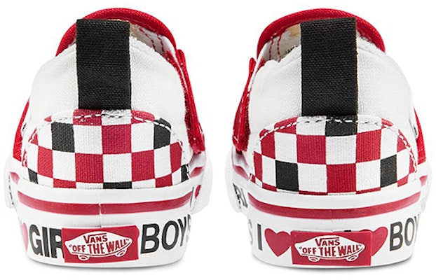 (Toddler) Vans Classic Slip-On V 'Checkerboard - I Heart' VN0A3488WKU Shop (Toddler) Vans Classic Slip-On V 'Checkerboard - I Heart' VN0A3488WKU