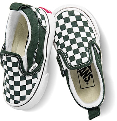 (TD) Vans 绿/白色 Slip-On V 休闲鞋 VN000UBS8CA Shop (TD) Vans 绿/白色 Slip-On V 休闲鞋 VN000UBS8CA