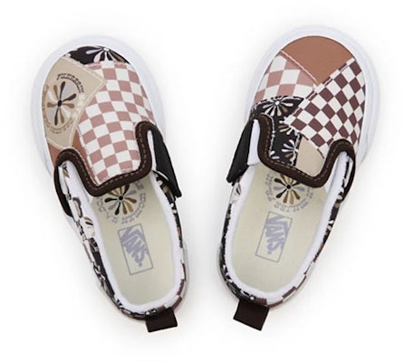 Vans Tenaga Ilahi Slip-On Velcro 'Krim Coklat Putih' VN000UBSAS0 Shop Vans Tenaga Ilahi Slip-On Velcro 'Krim Coklat Putih' VN000UBSAS0