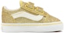 (TD) Vans Teras Konfeti Old Skool Velcro Sneakers Rendah Emas/Kuning VN000D3Y8BB