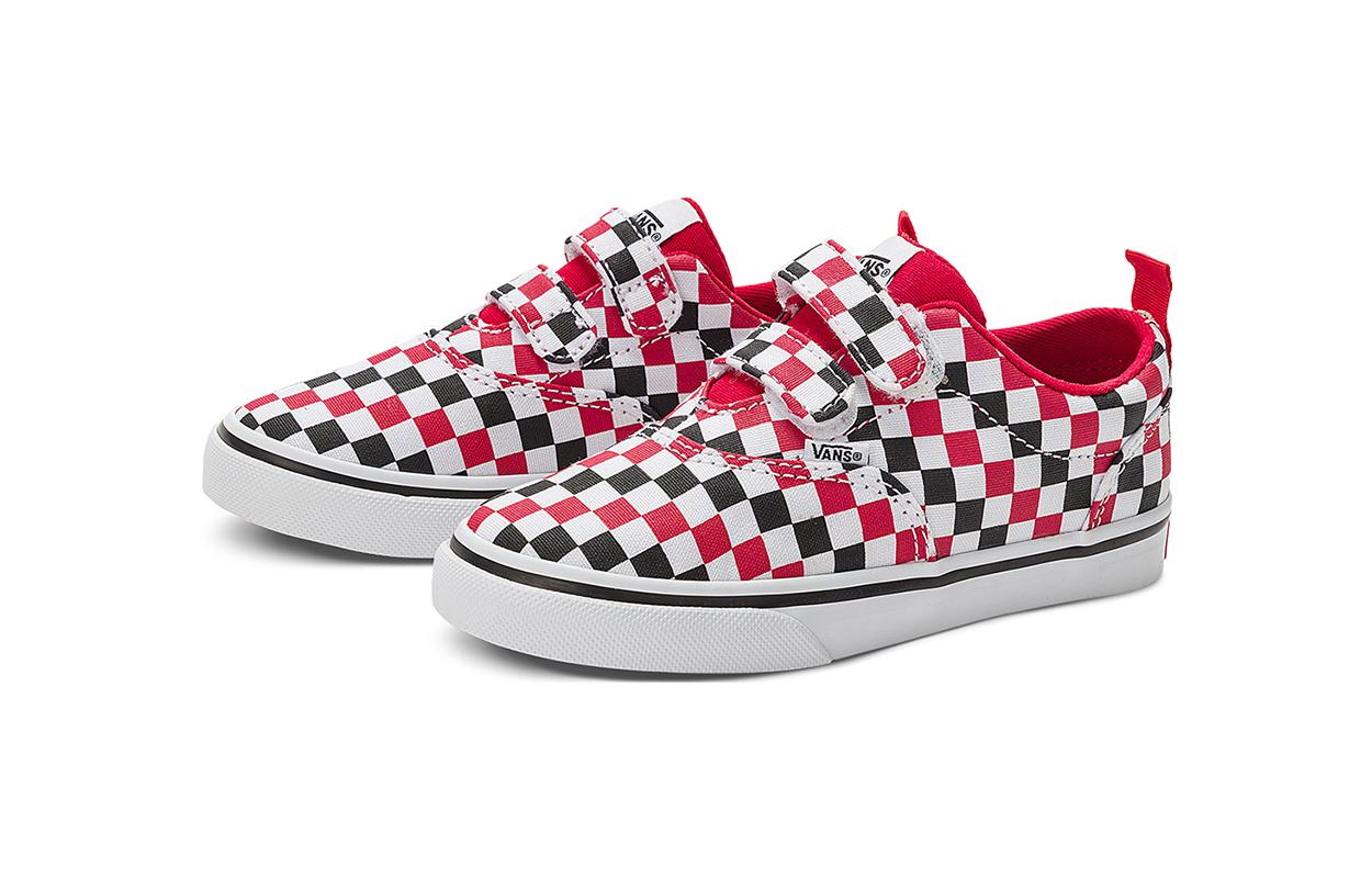 Lookbook (Toddler) Vans Doheny V checkerboard 'Black White Red' VN0A4TZMRED