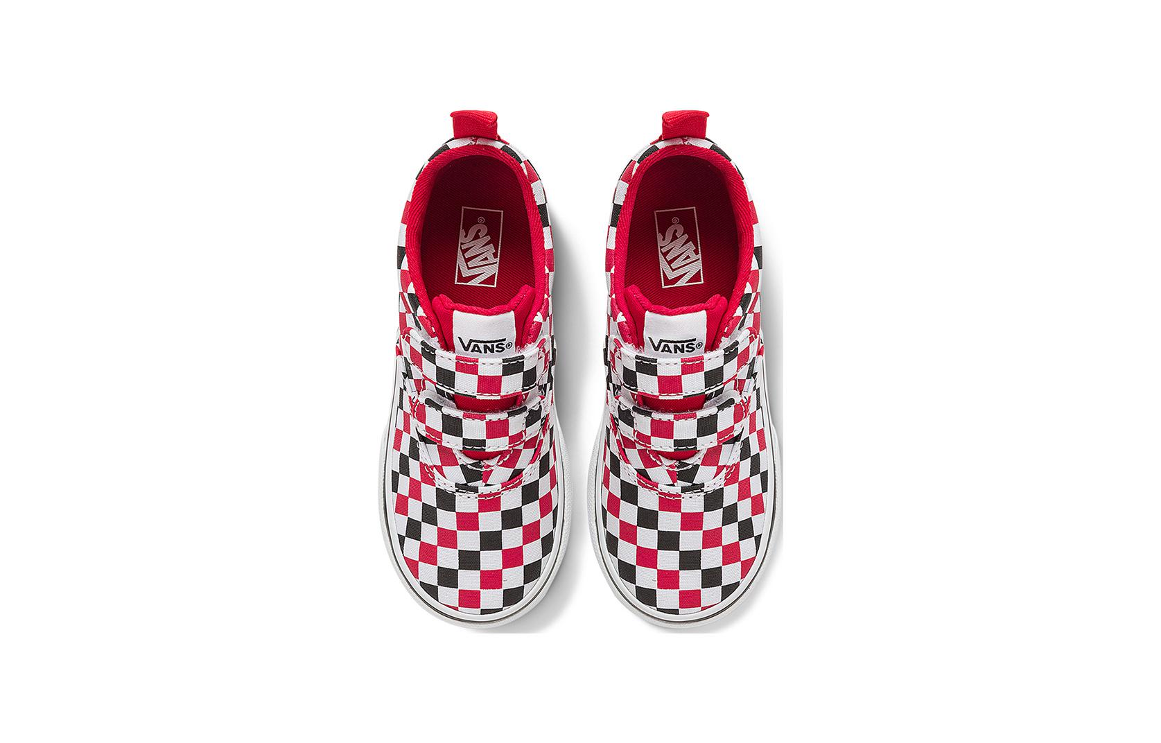 Shop (Toddler) Vans Doheny V checkerboard 'Black White Red' VN0A4TZMRED