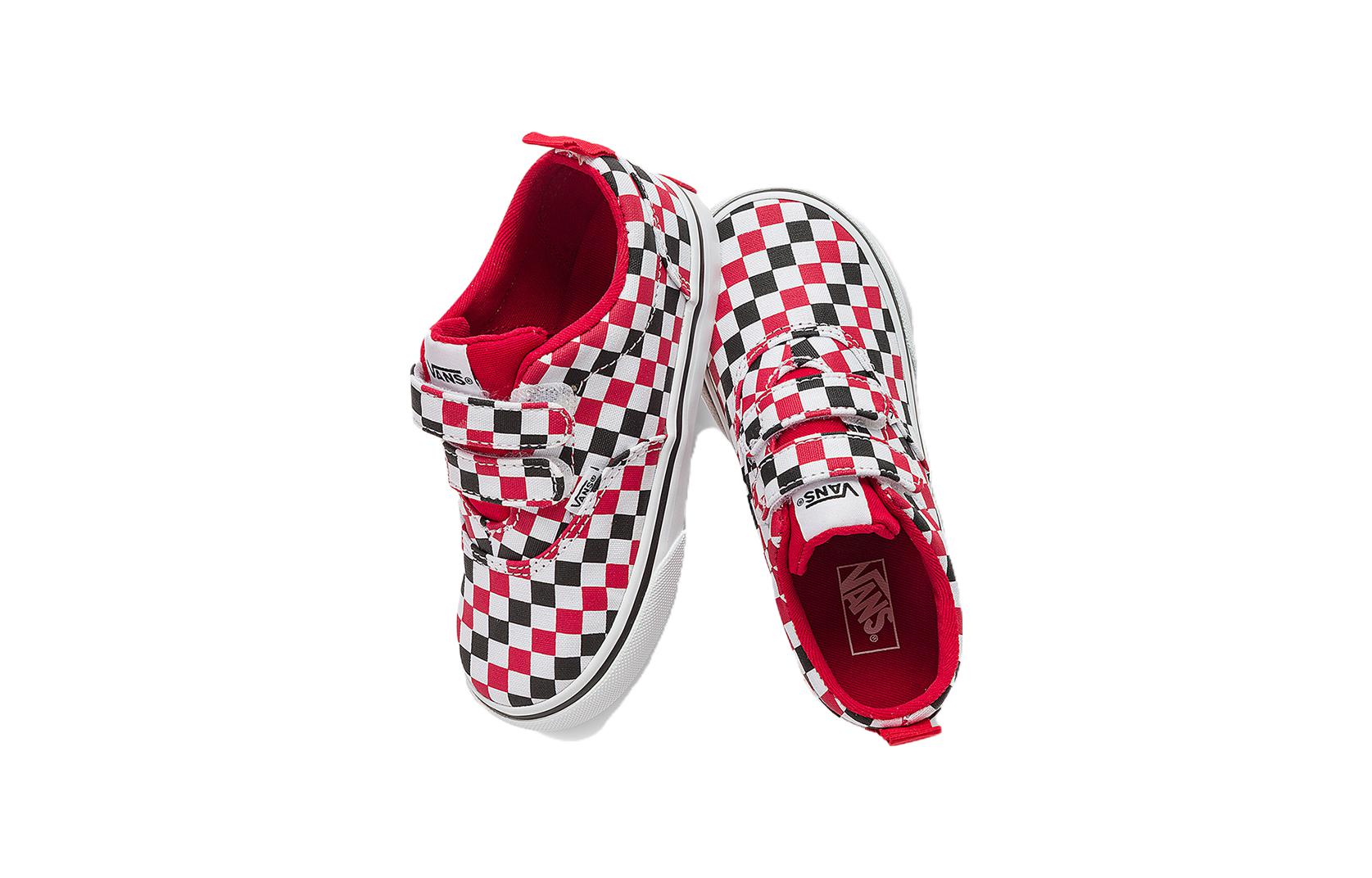 Purchase (Toddler) Vans Doheny V checkerboard 'Black White Red' VN0A4TZMRED