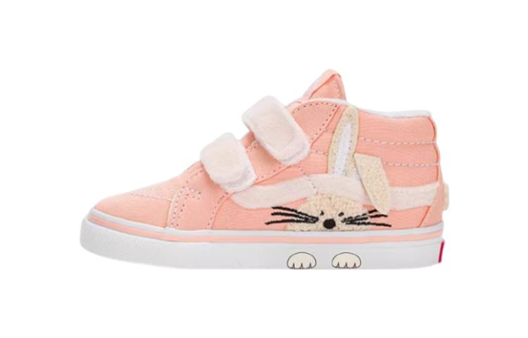 (Toddler) Vans Garden Party SK8-Mid Reissue Hook and Loop Shoes 'Pink' VN0007Q4BM0