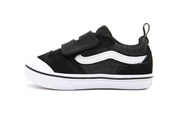 (Toddler) Vans Glitter ComfyCush New Skool 'Black White' VN0A4TZHXME