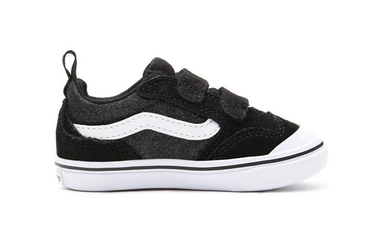 Order (Toddler) Vans Glitter ComfyCush New Skool 'Black White' VN0A4TZHXME