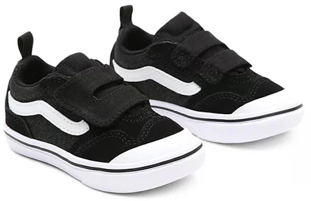 (Toddler) Vans Glitter ComfyCush New Skool 'Black White' VN0A4TZHXME Lookbook (Toddler) Vans Glitter ComfyCush New Skool 'Black White' VN0A4TZHXME