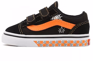 (Toddler) Vans Glow Checkerboard Web Old Skool Velcro Low-Top Sneakers Black/Orange VN000D3Y8BF (Toddler) Vans Glow Checkerboard Web Old Skool Velcro Low-Top Sneakers Black/Orange VN000D3Y8BF
