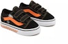 Lookbook (TD) Kasut Rendah Vans Glow Checkerboard Velcro Old Skool Hitam/Jingga VN000D3Y8BF