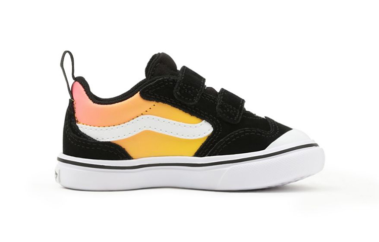 Order (Toddler) Vans Gradient Checking Comfycush New Skool Velcro Low-Top Sneakers Black/Yellow VN0A4TZH7UQ
