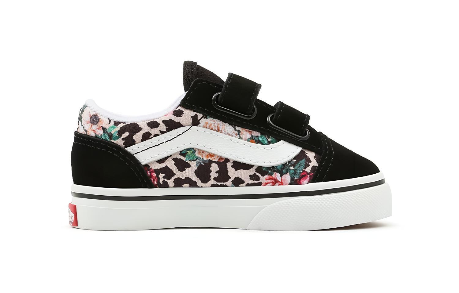 Order (TD) Vans Leopard Floral Old Skool Sepatu Hitam Rendah VN000D3Y7TJ