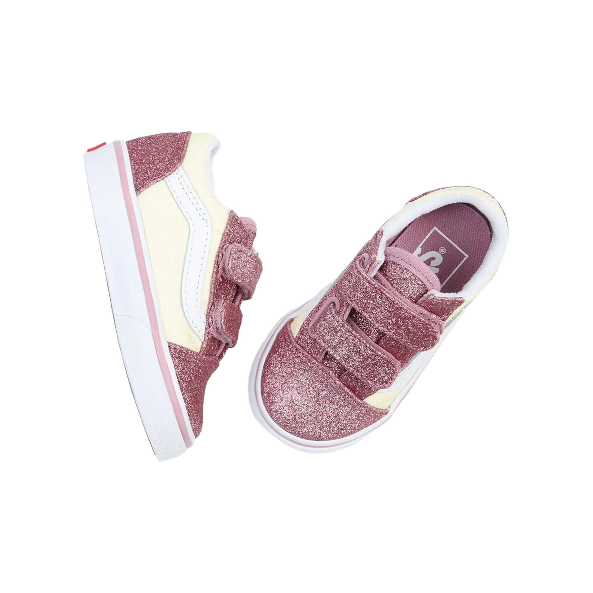 Shop (TD) ヴァンズ オールドスクール オフホワイトピンク (Vanz Ōrudosukūru Ofuhowaito Pinku) VN0A4VJJ0FU