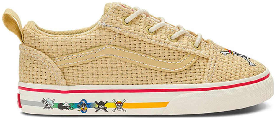 嬰幼兒 ONE PIECE × Vans Old Skool Elastic Lace 航海王聯名 時尚休閒 防滑耐磨 帆布鞋 米紅 Order 嬰幼兒 ONE PIECE × Vans Old Skool Elastic Lace 航海王聯名 時尚休閒 防滑耐磨 帆布鞋 米紅