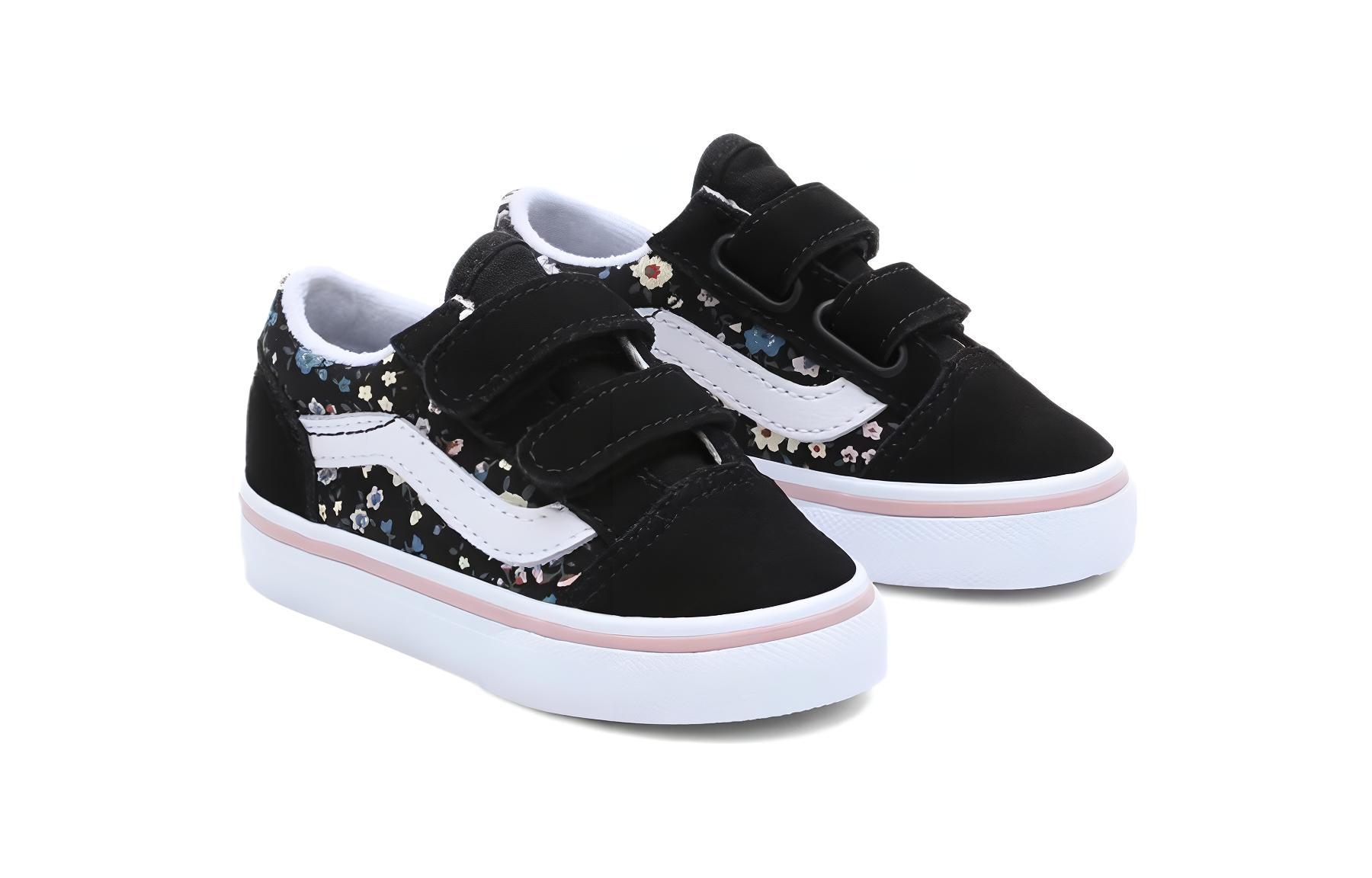 (TD) Vans Old Skool Floral Shoes 'Black White' 圖 3