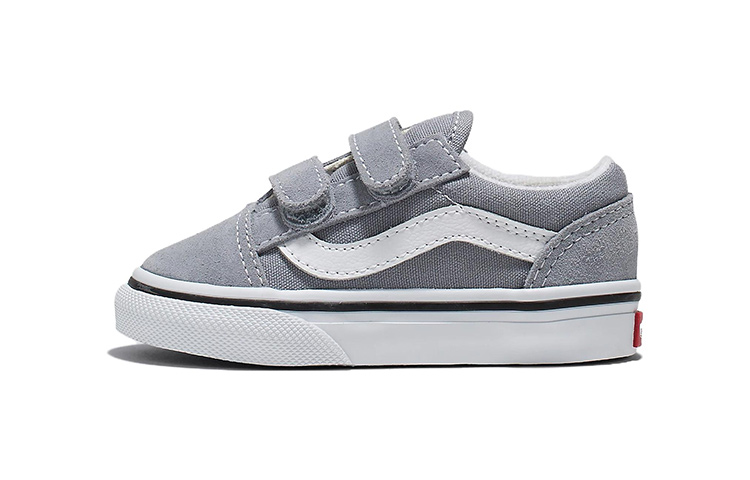 (Toddler) Vans Old Skool Hook And Loop 'Grey White' VN0A4VJJBM7