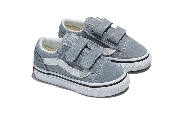 Order (TD) Vans Old Skool Hook And Loop 'Gris Blanco' VN0A4VJJBM7