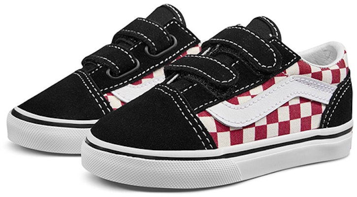 (Toddler) Vans Old Skool V 'Checkerboard - Black Red' VN0A344K35U Order (Toddler) Vans Old Skool V 'Checkerboard - Black Red' VN0A344K35U