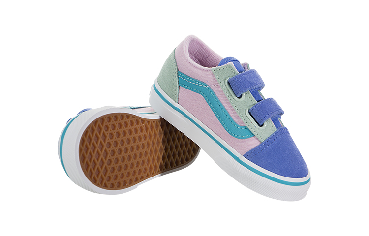 Shop (TD) Vans Old Skool V ''Color Block - Lilac Snow Ultramarine'' VN0A38JNT2Y