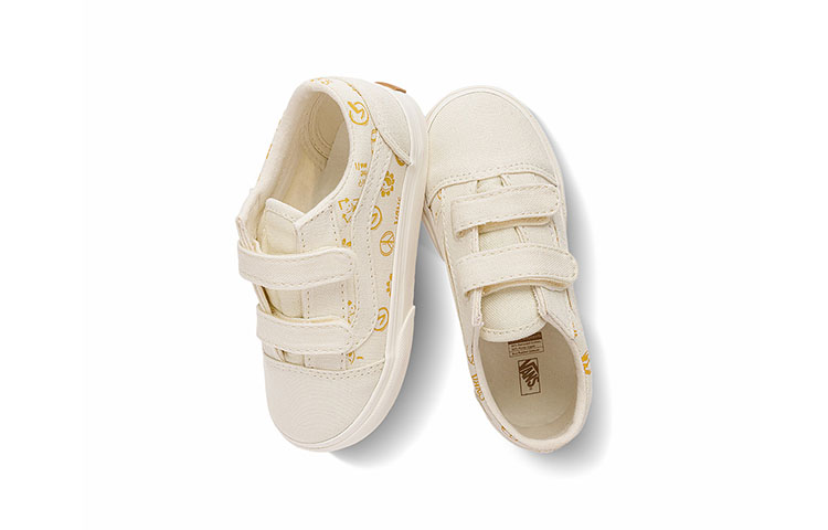 Shop 嬰童 Vans Old Skool V 低筒休閒板鞋 米黃色