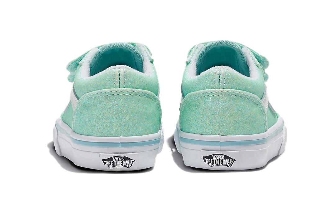 Lookbook 嬰童 Vans Old Skool V 耐磨透氣 低幫 學步鞋 綠白