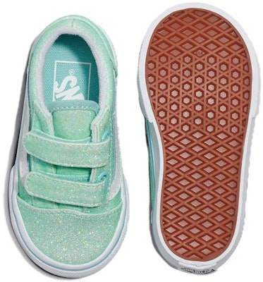 (Toddler) Vans Old Skool V 'Glitter - Pastel Blue' VN0009RCO33 Shop (Toddler) Vans Old Skool V 'Glitter - Pastel Blue' VN0009RCO33