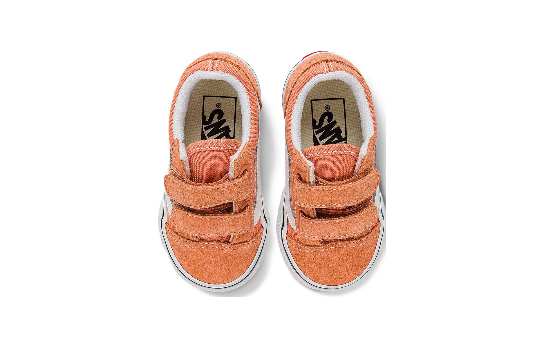 Lookbook 嬰童 Vans Old Skool 運動 防滑支撐 低幫 學步鞋 橙色