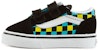 (TD) Vans Old Skool V 'Neon Glow Checkerboard' Lelaki Wanita Sneakers VN0A38JN30M