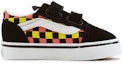 Order (TD) Vans Old Skool V 'Neon Glow Checkerboard' Lelaki Wanita Sneakers VN0A38JN30M