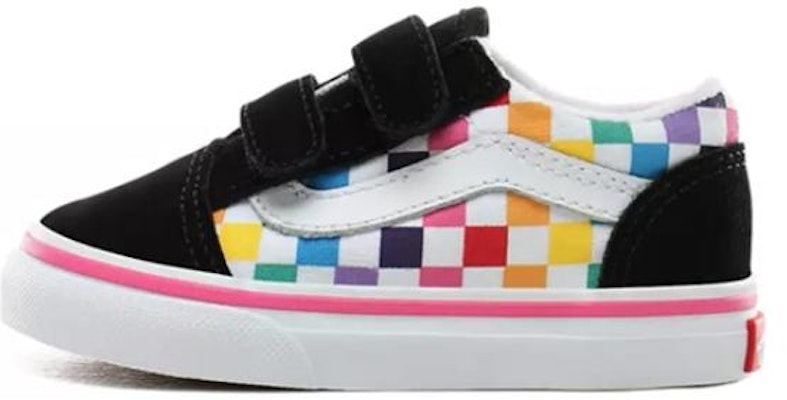 (Toddler) Vans Old Skool V 'Rainbow Checkerboard' VN0A38JNU09 Buy (Toddler) Vans Old Skool V 'Rainbow Checkerboard' VN0A38JNU09