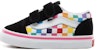 (TD) Vans Old Skool V 'Rainbow Checkerboard' - Jalur Pelangi Kotak Kotak VN0A38JNU09