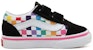 (TD) Vans Old Skool V 'Rainbow Checkerboard' - Jalur Pelangi Kotak Kotak VN0A38JNU09