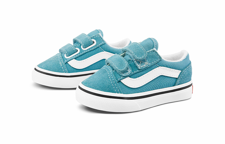 Order 嬰童 Vans Old Skool V 魔術貼 透氣輕便耐磨 低幫休閒板鞋 綠色