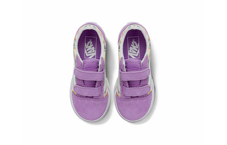 Shop (TD) Vans Old Skool V Lage Skate Schoenen Paars ''Pink White'' VN0A4VJJBD9