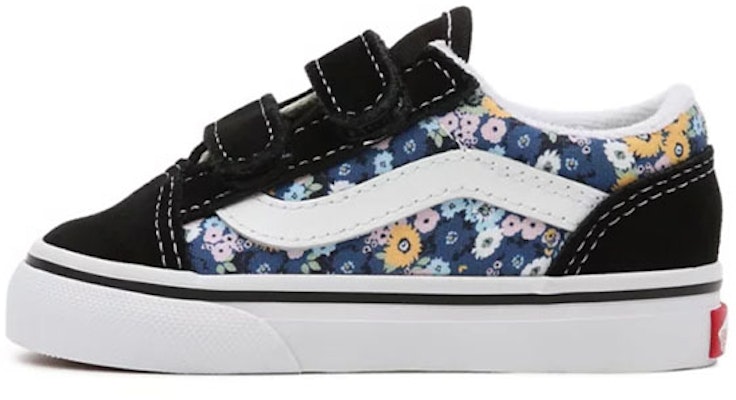 Vans Floral Old Skool Velcro 'Black Blue' VN000D3YFF1 Buy Vans Floral Old Skool Velcro 'Black Blue' VN000D3YFF1