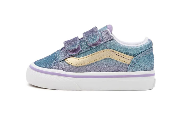 Buy Vans Old Skool Glitter Ombre Velcro 'Azul Púrpura' VN000D3YABZ
