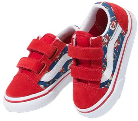 Vans Santa Shreds Old Skool Velcro 'Red Blue' VN000D3Y8BI Lookbook Vans Santa Shreds Old Skool Velcro 'Red Blue' VN000D3Y8BI