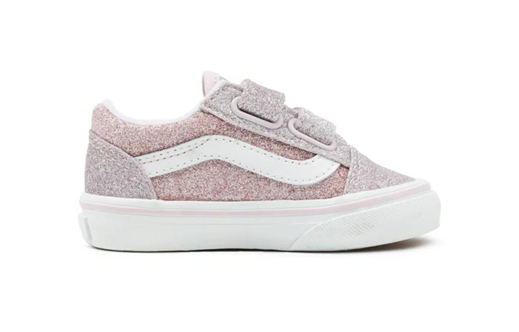 Order 嬰兒 Vans Old Skool 魔術貼 透氣防滑耐磨 低筒休閒板鞋 玫瑰粉