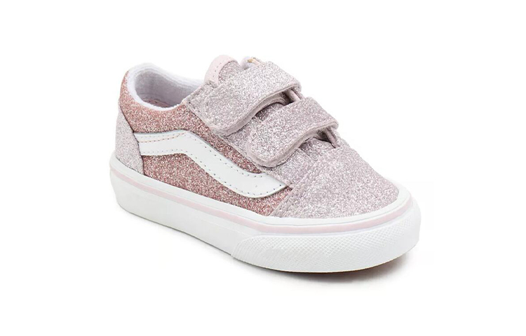 Lookbook (TD) Vans Old Skool Velcro Anti-Slip Sepatu Skate Rendah Merah Muda Termasuk Udara VN000D3Y99B