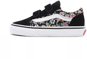 (Toddler) Vans Old Skool Velcro Printing Black VN0A4BUV99D (Toddler) Vans Old Skool Velcro Printing Black VN0A4BUV99D