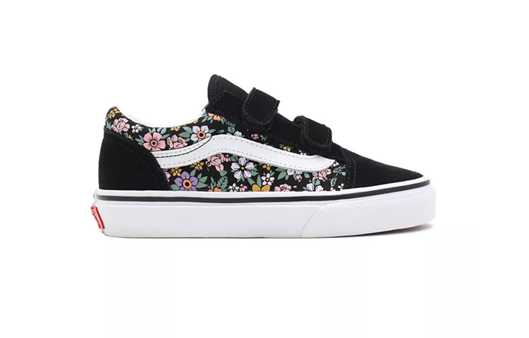 Order (Toddler) Vans Old Skool Velcro Printing Black VN0A4BUV99D