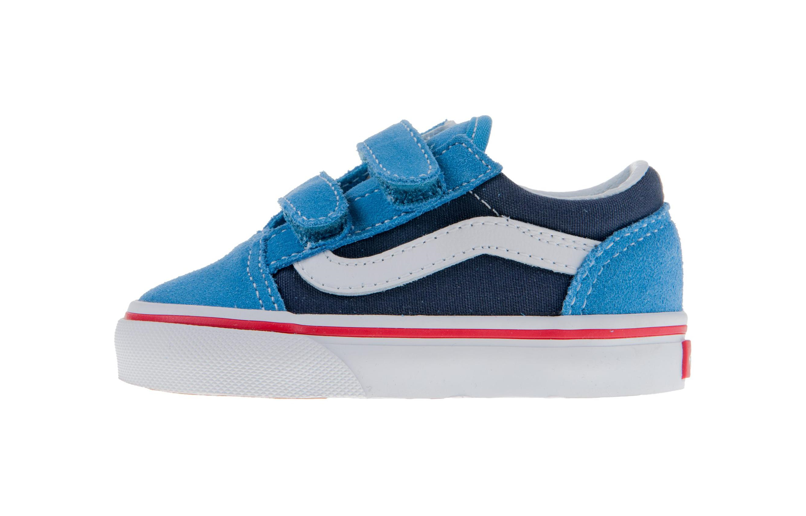 (Toddler) Vans Old Skool Velcro Shoes 'Blue White' VN0A344K-MMR