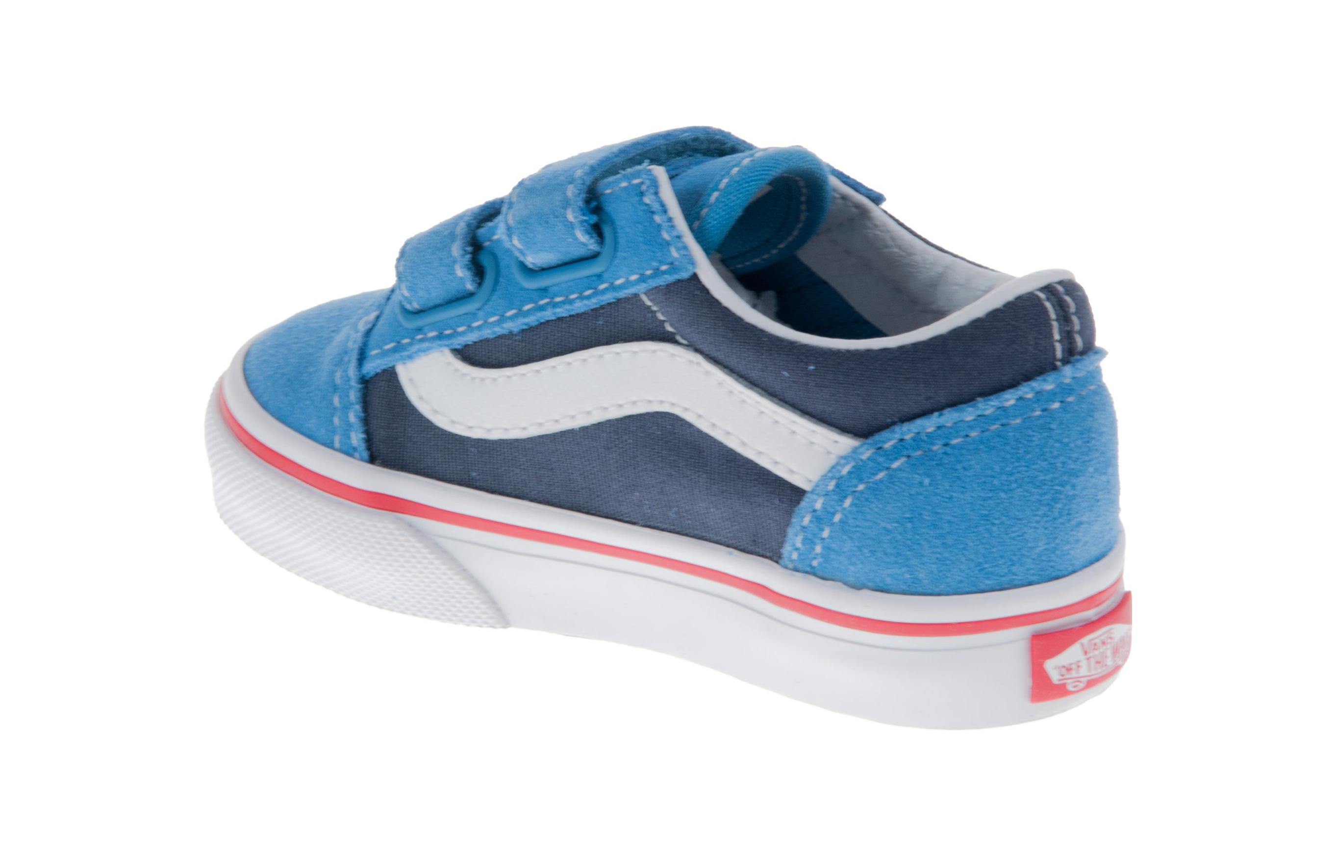 Shop (TD) Vans Old Skool à Scratch ''Bleu Blanc'' Chaussures VN0A344K-MMR