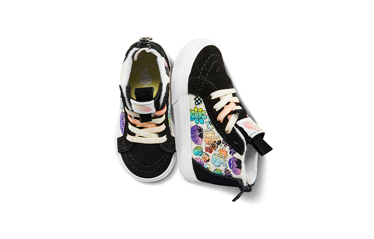 Shop 嬰童 Vans SK8 HI 潮流百搭舒適 高幫休閒板鞋 黑彩色