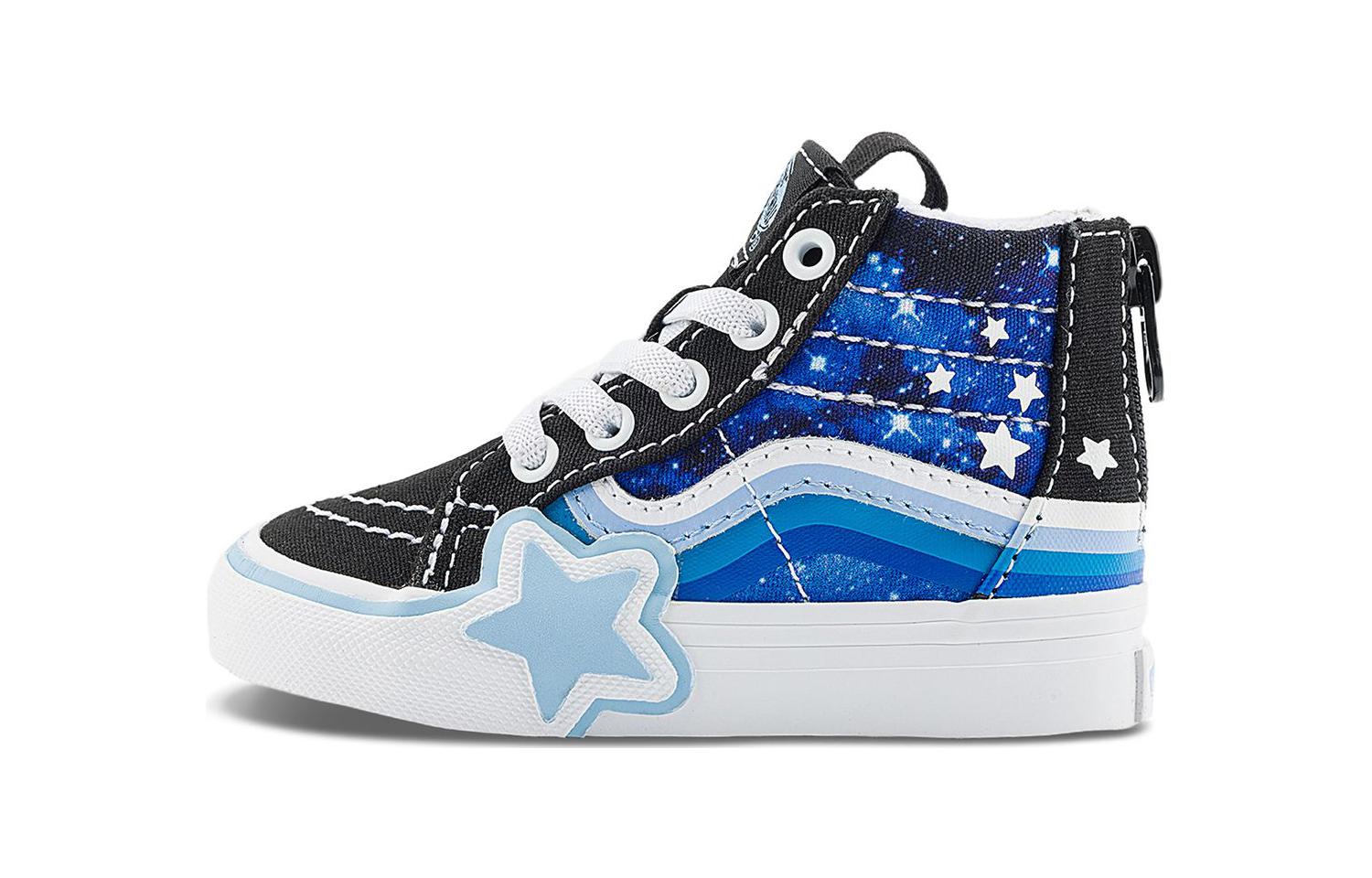 Buy (TD) 반스 스케이트-하이 지퍼 '글로우 갤럭시 블랙' VN000BVNY61